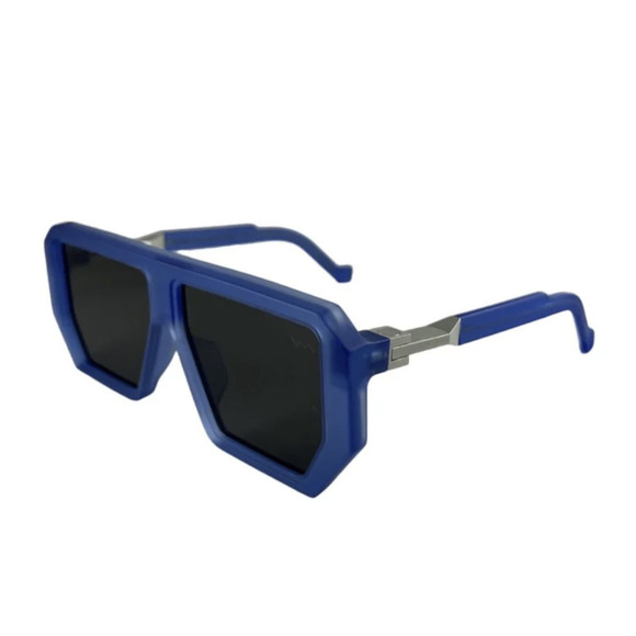 NWT Vava BL0033-CRISBL-Mat BLK SIL Crystal Blue Matte/Black/Silver / Sunglasses